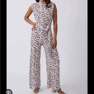 Free People Vibe Check Floral Long Jumpsuit size XS